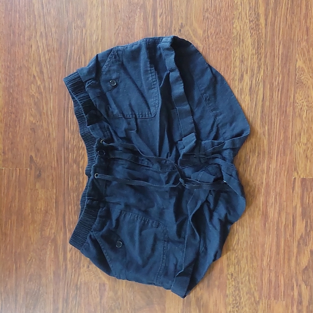 Linen blend shorts